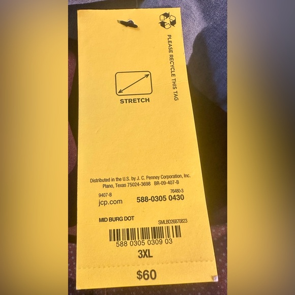 NWT Claiborne Big & Tall Stretch Purple with Grey Mini Dots Button-Down Shirt - Picture 8 of 9